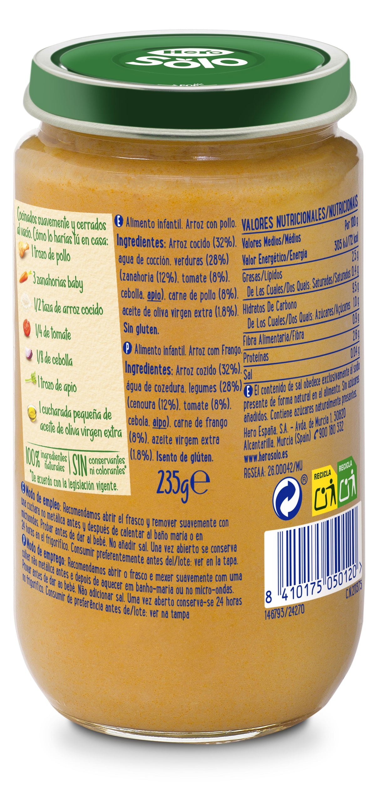 Tarrito Hero Solo arroz con pollo