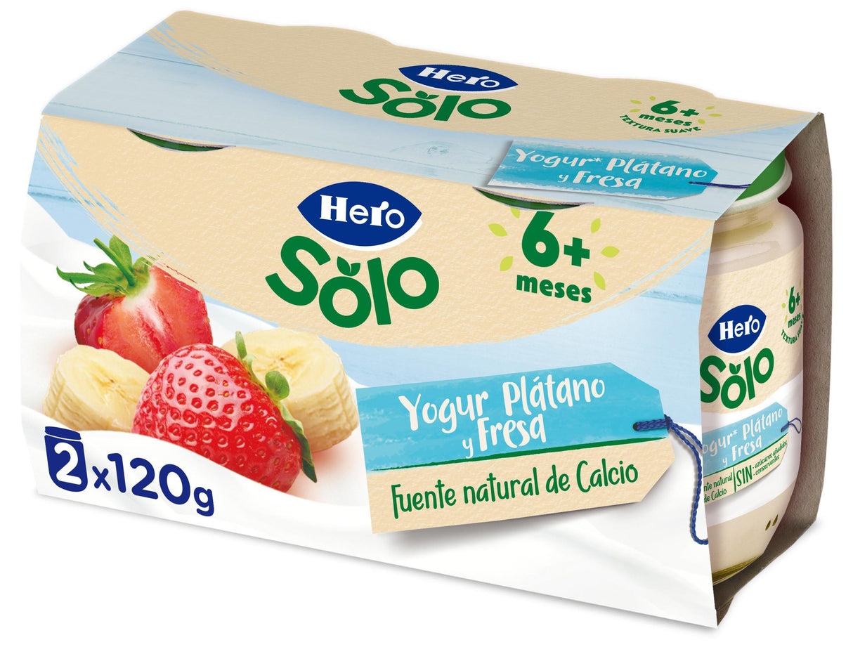 Iogurte Hero Baby banana e morango