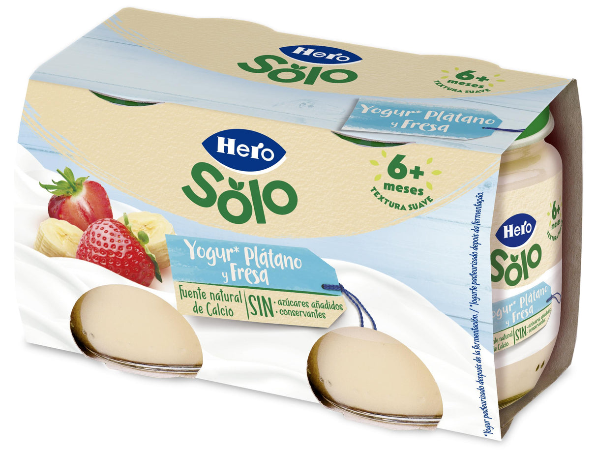 Iogurte Hero Baby banana e morango