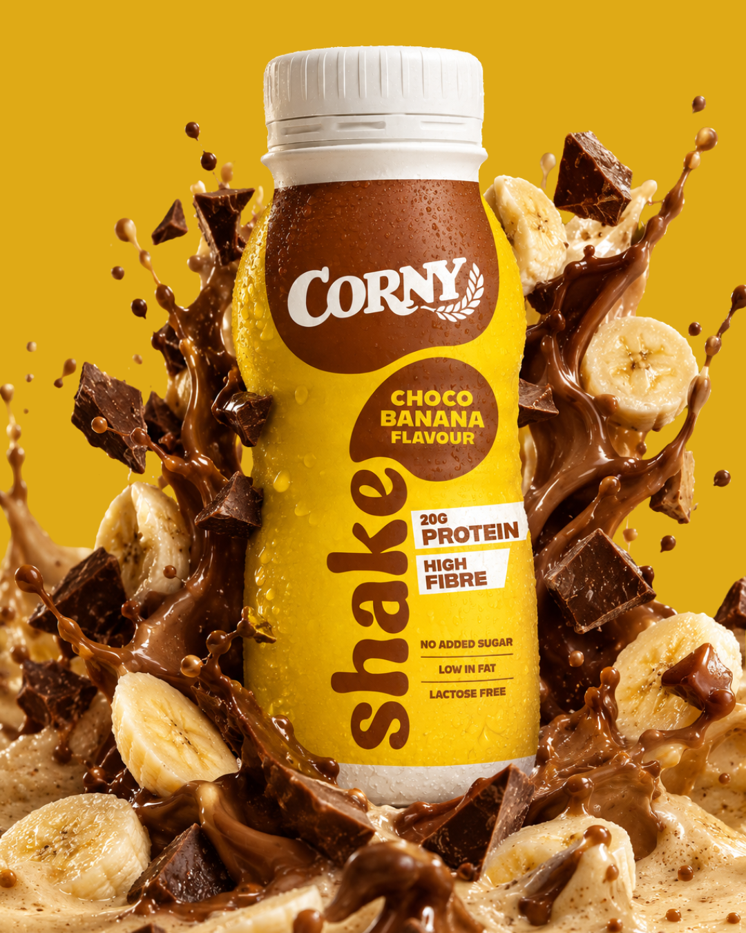 Batido de proteínas Corny chocolate y plátano