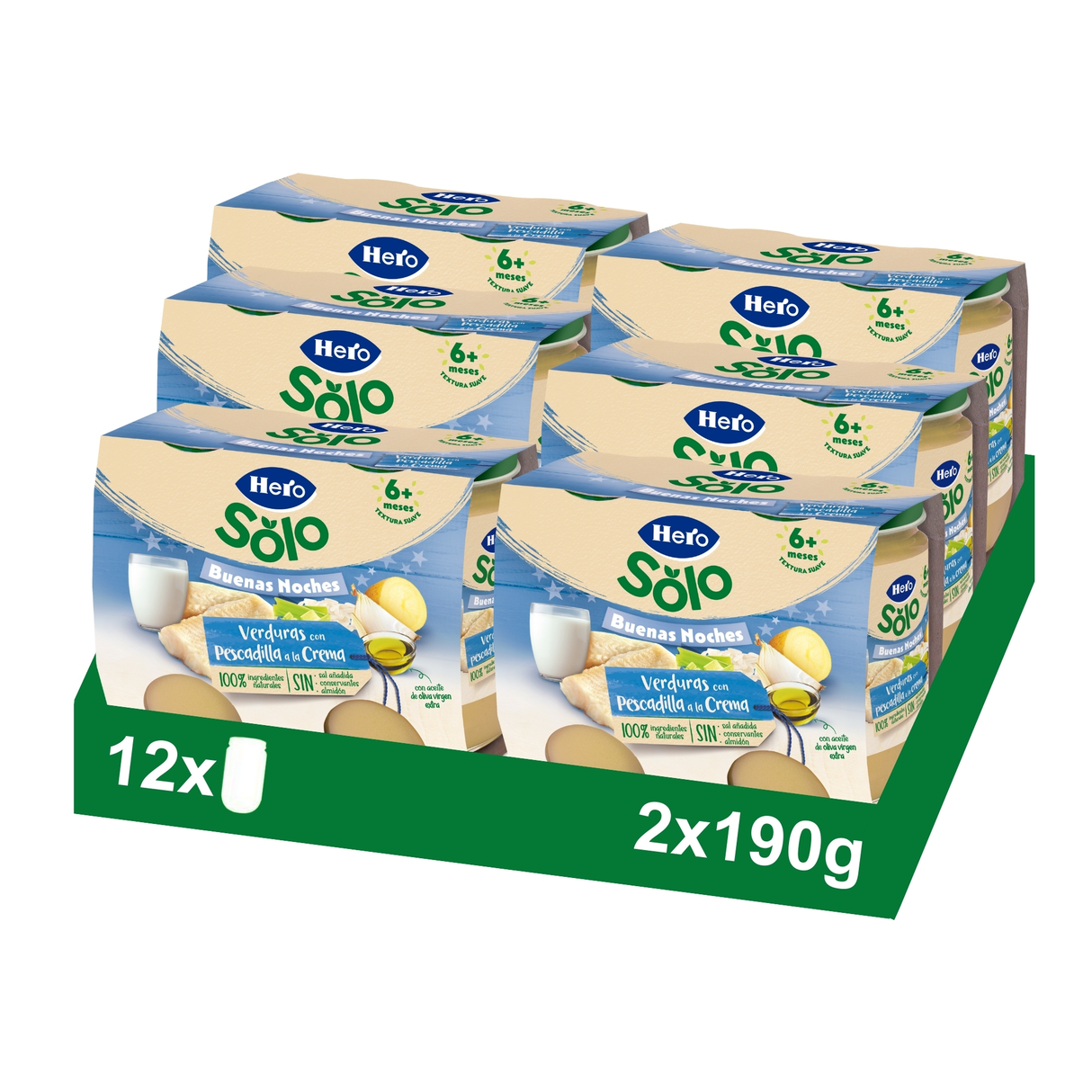 Tarrito Hero Solo verduras con pescadilla a la crema