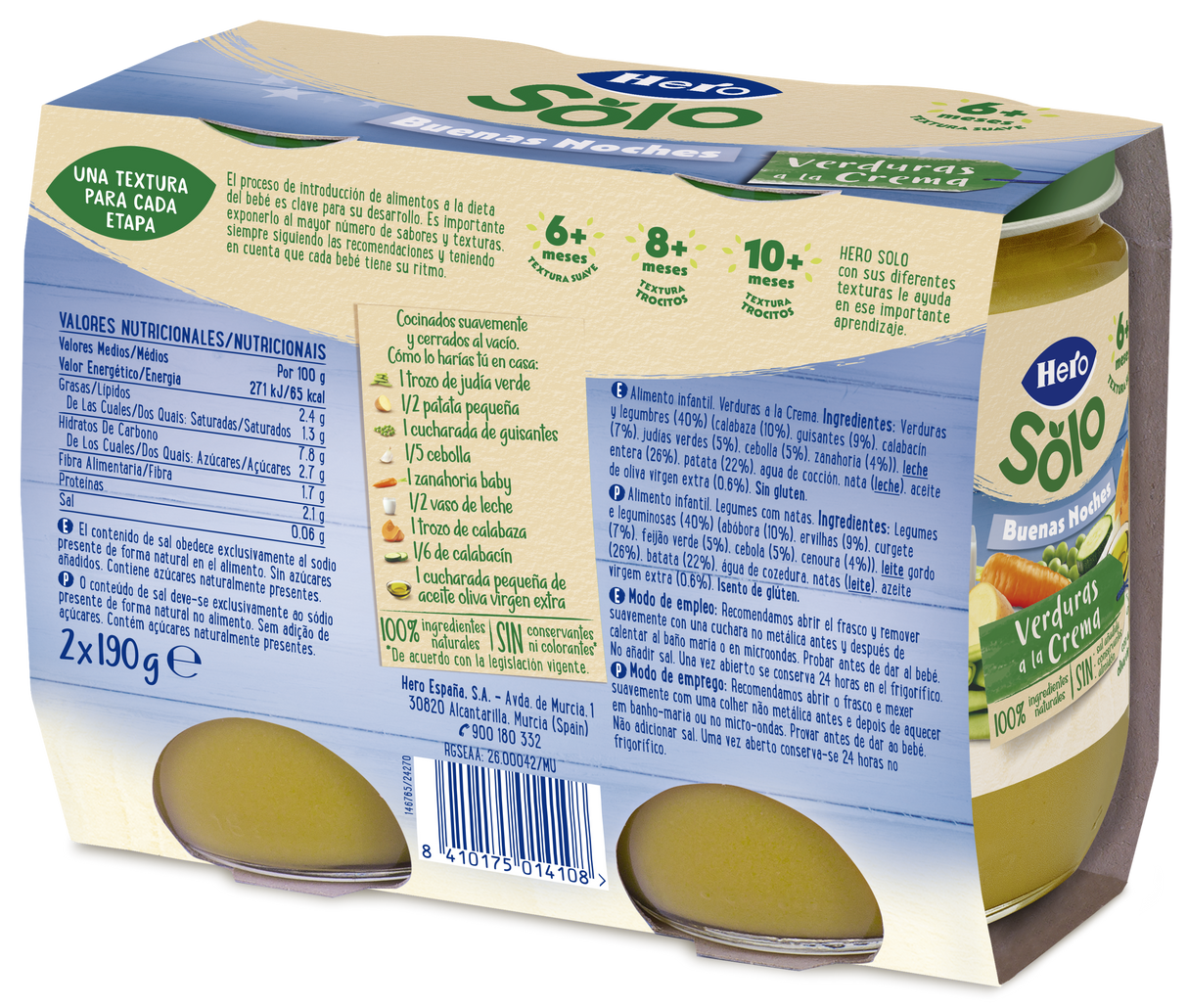 Tarrito Hero Solo verduras a la crema