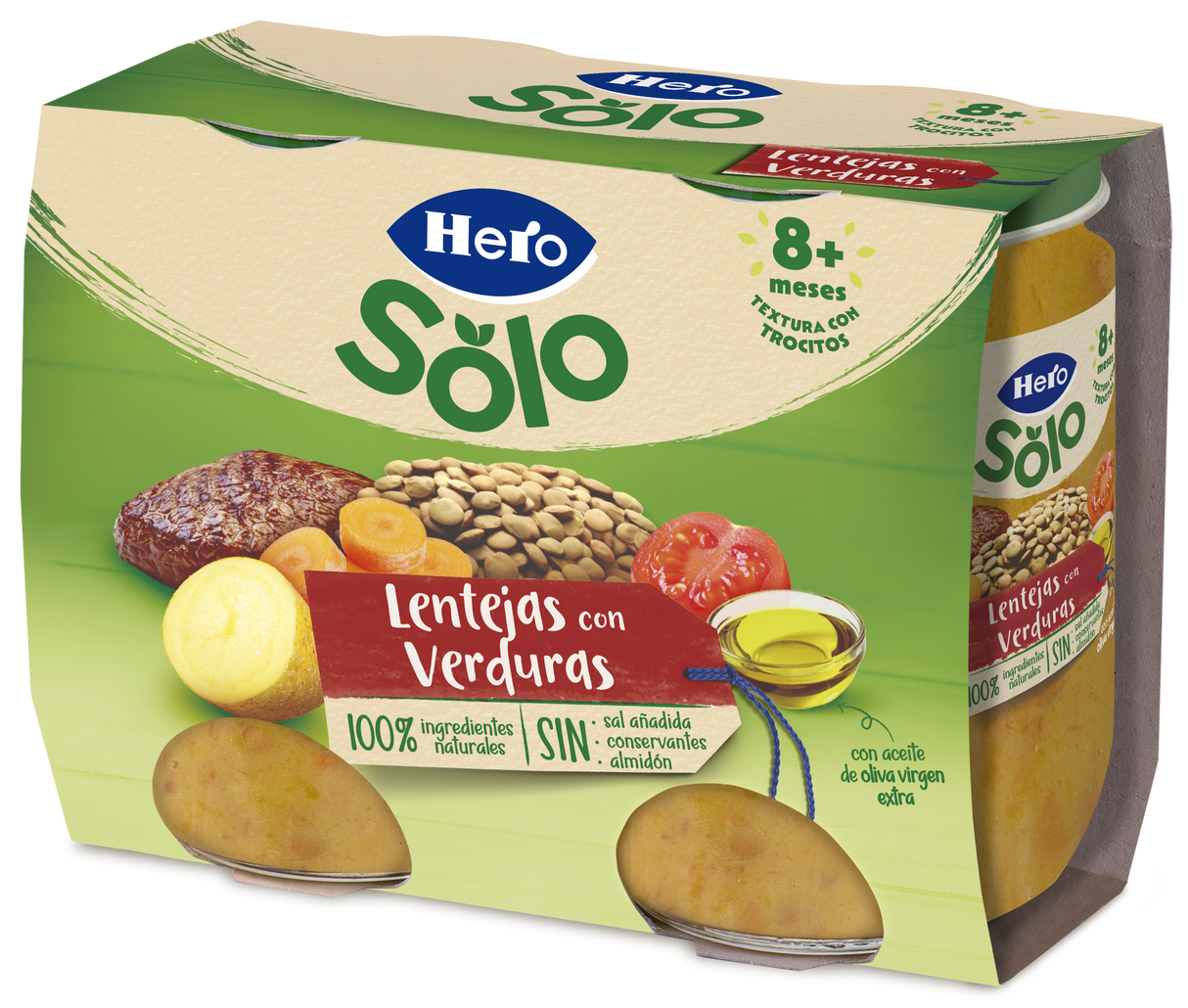 Tarrito Hero Solo lentejas con verduritas