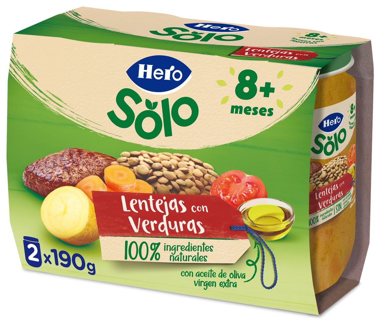Tarrito Hero Solo lentejas con verduritas