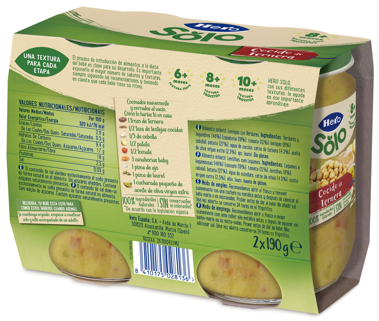 Tarrito Hero Solo cocido de ternera