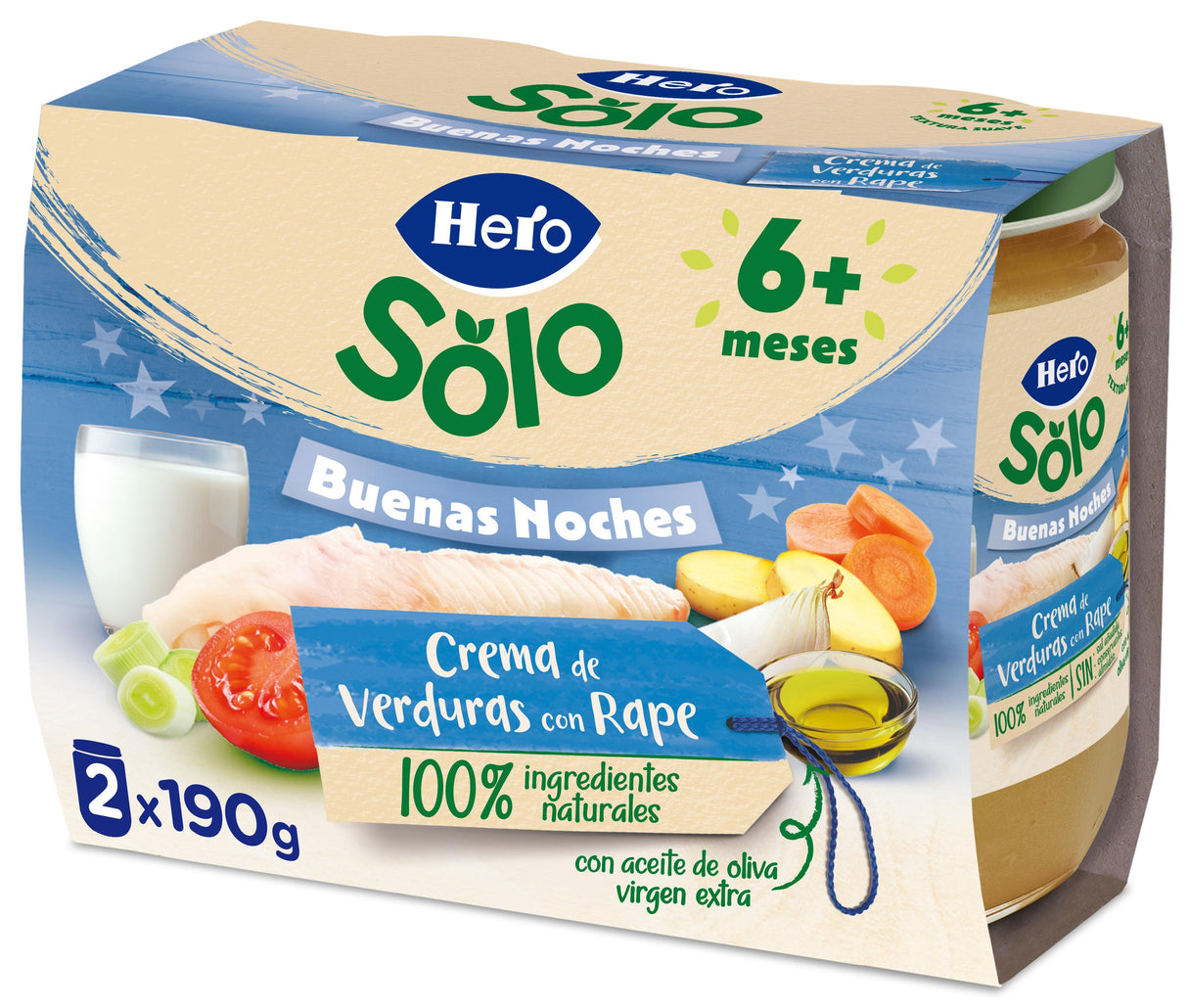 Tarrito Hero Solo crema de verduras con rape
