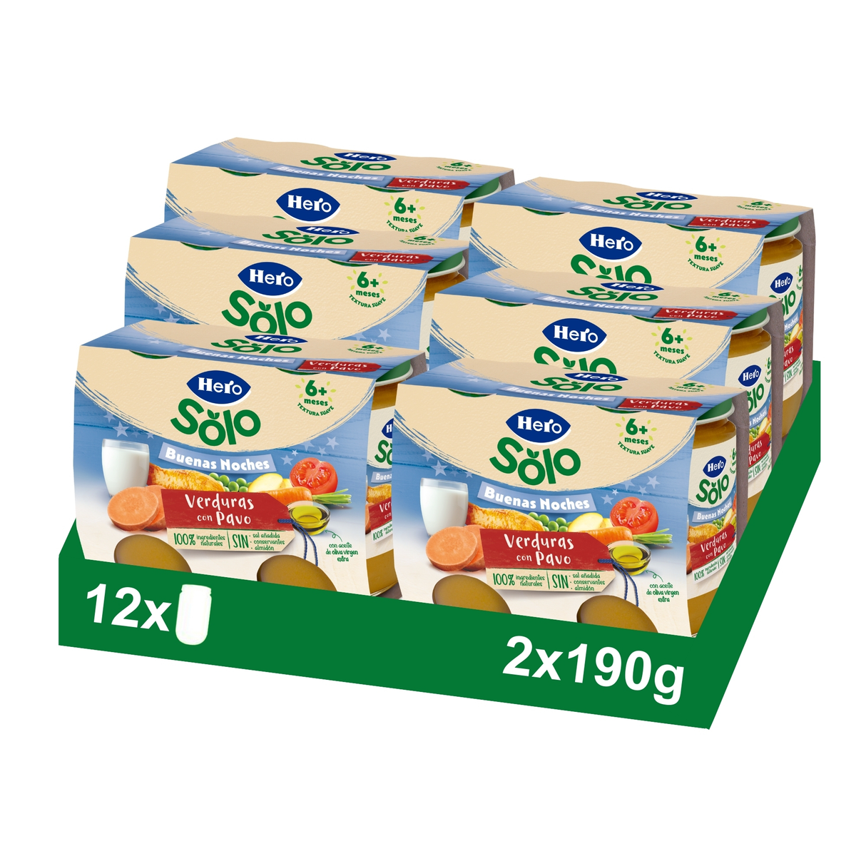 Tarrito Hero Solo verduras con pavo
