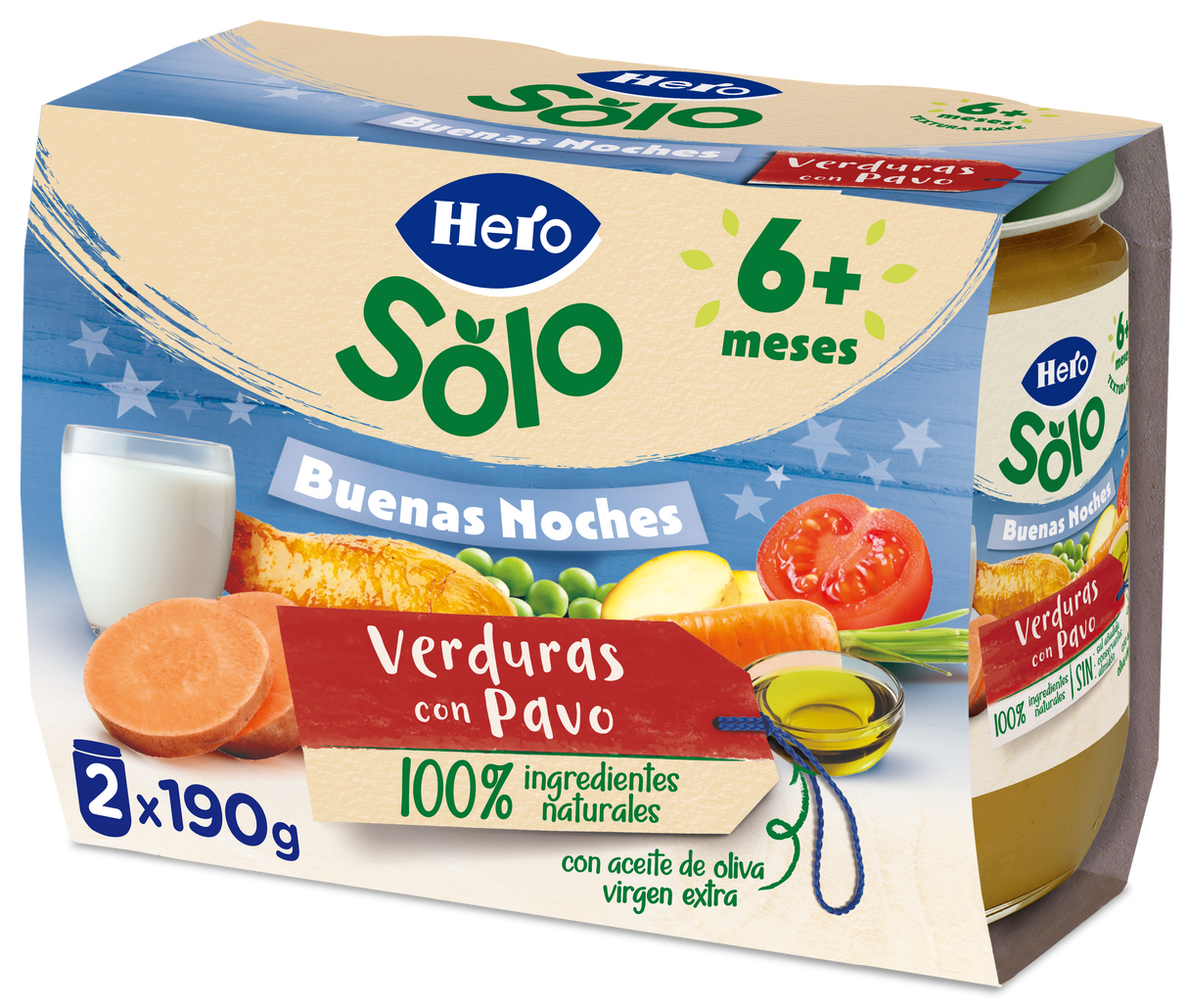 Tarrito Hero Solo verduras con pavo