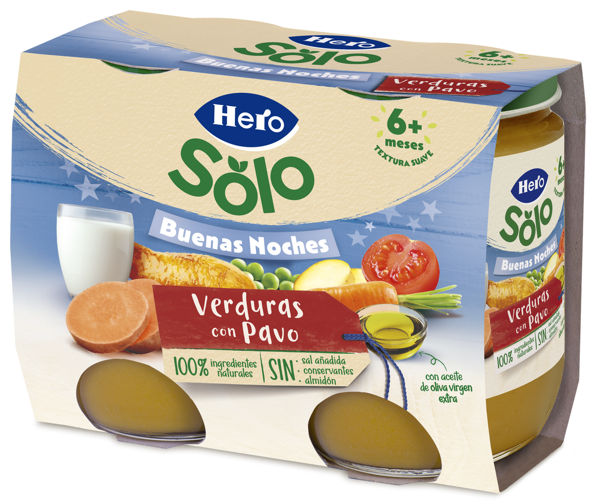 Tarrito Hero Solo verduras con pavo