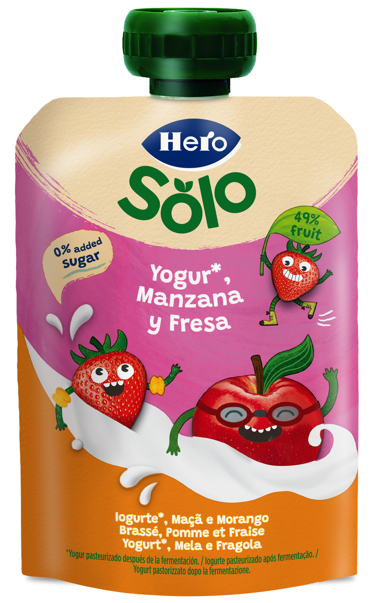 Bolsita Hero Solo yogur con manzana y fresa