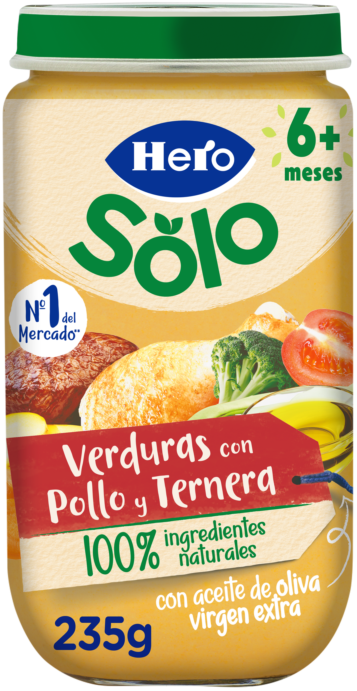 Tarrito Hero Solo verduras con pollo y ternera