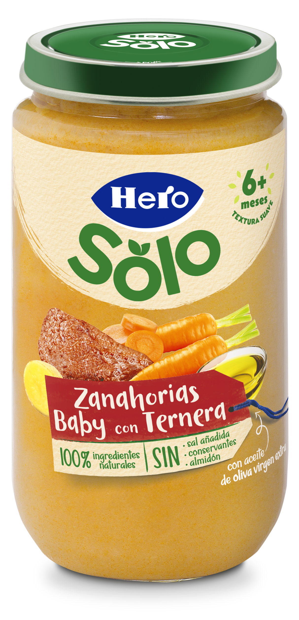 Tarrito Hero Solo zanahorias baby con ternera