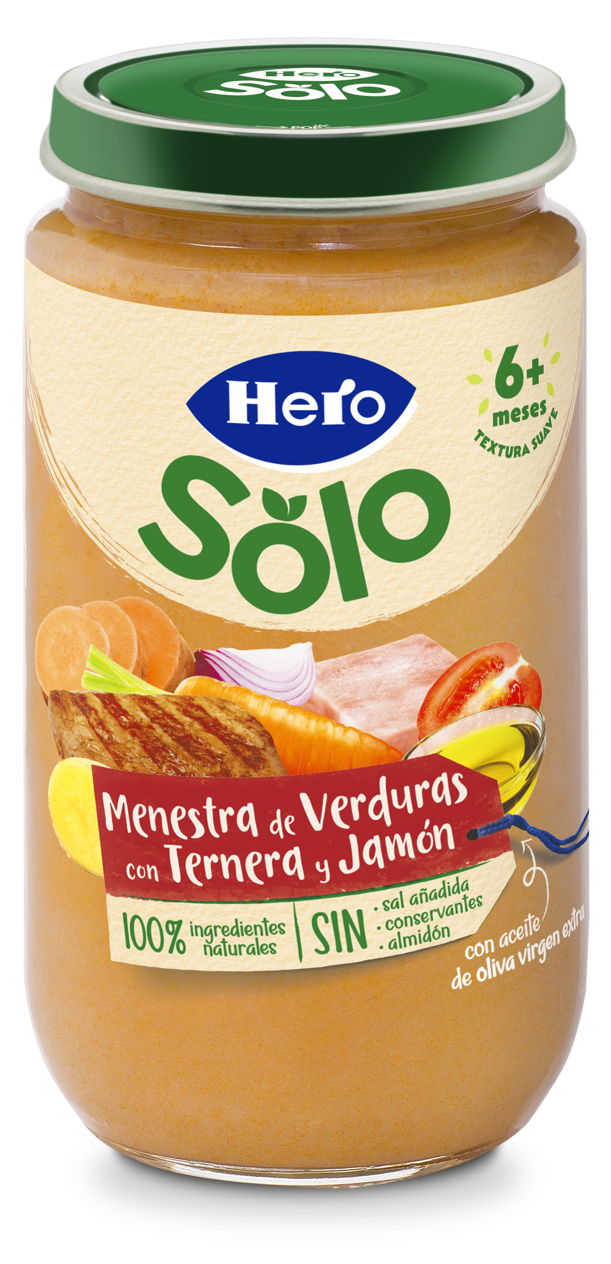 Tarrito Hero Solo Menestra de Verduras con Ternera y Jamón