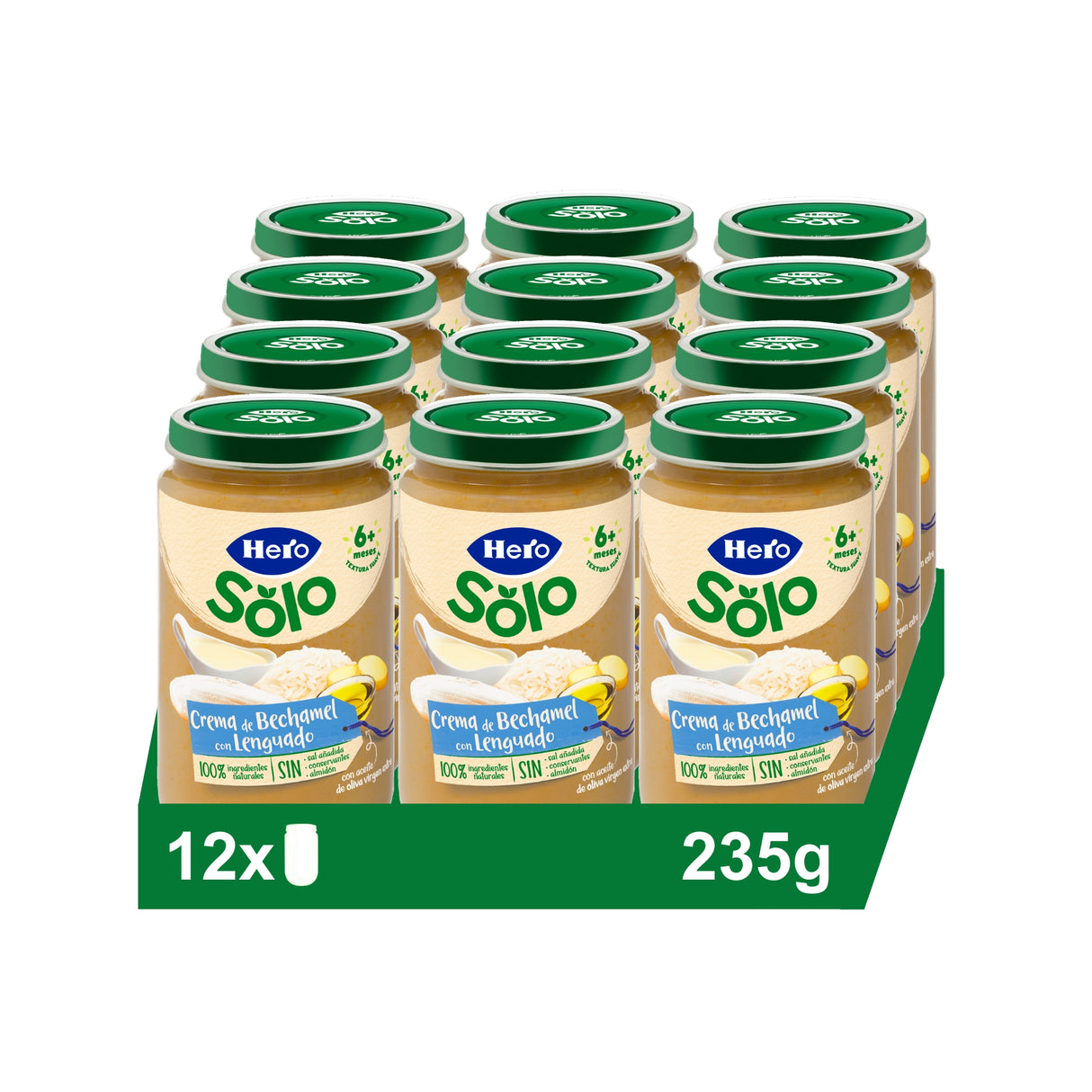 Pote Hero Baby de creme bechamel com sola