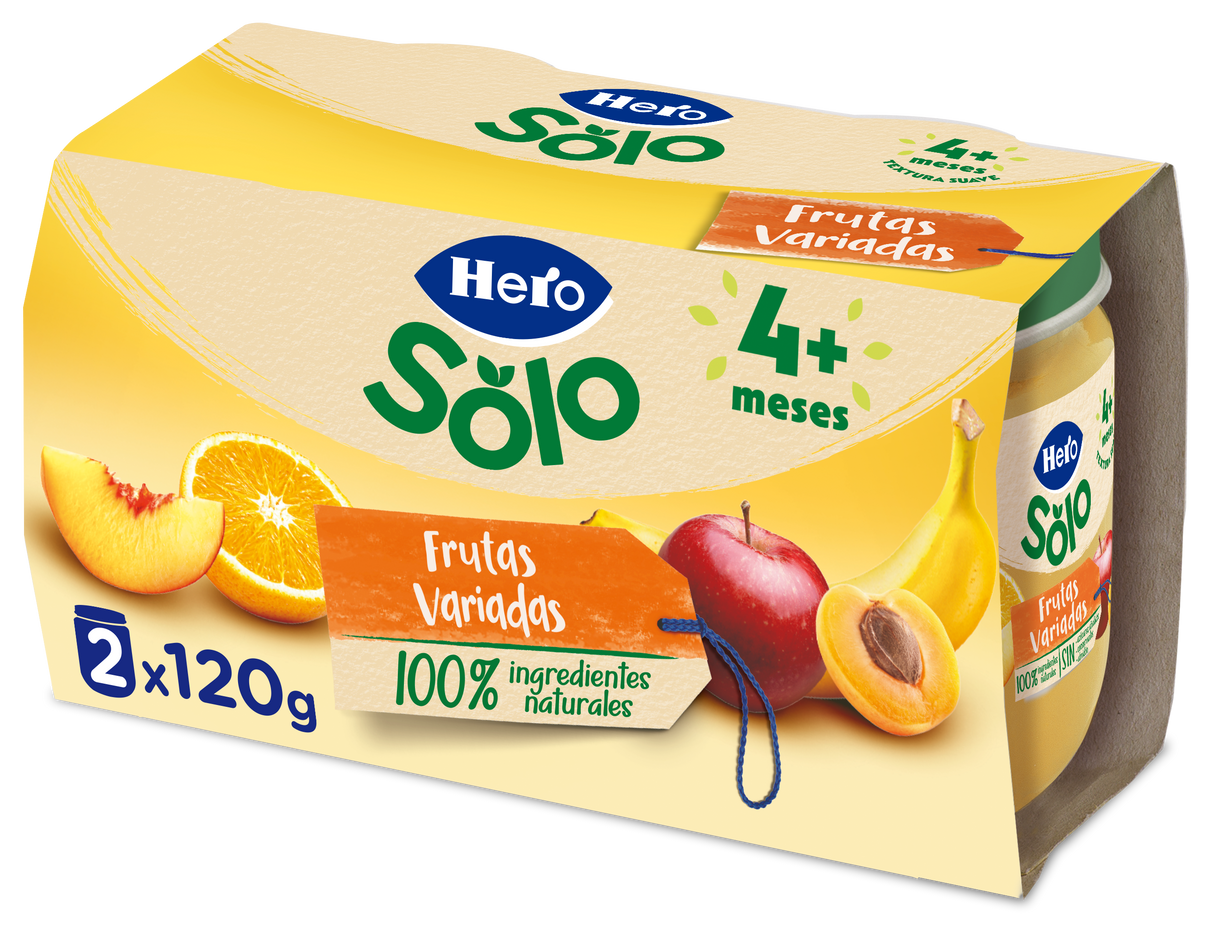 Pote Hero Baby com diversas frutas