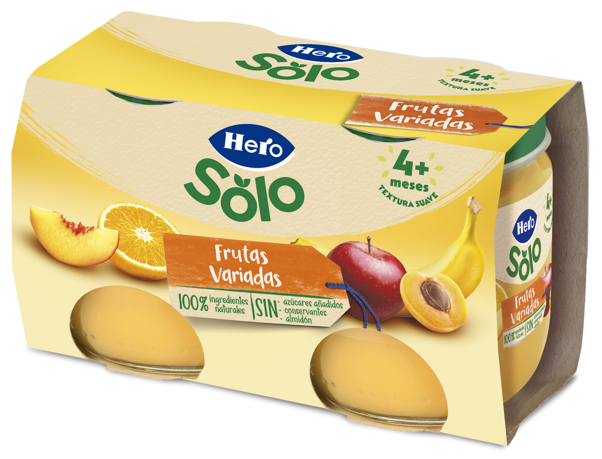 Pote Hero Baby com diversas frutas