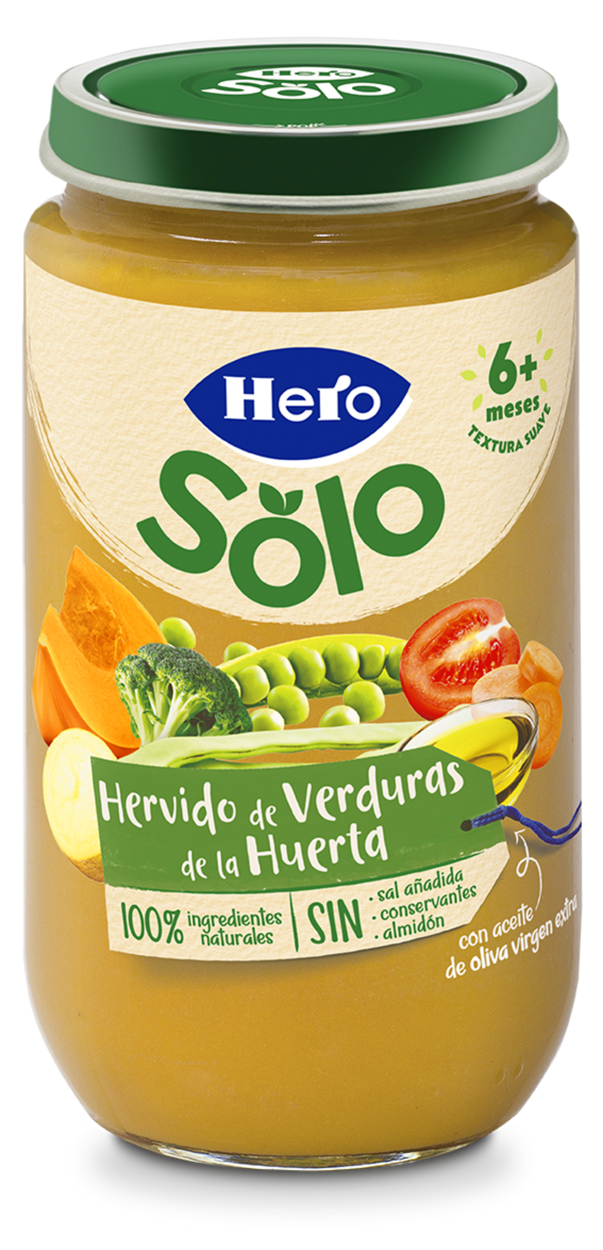 Hero Baby pote de legumes cozidos da horta