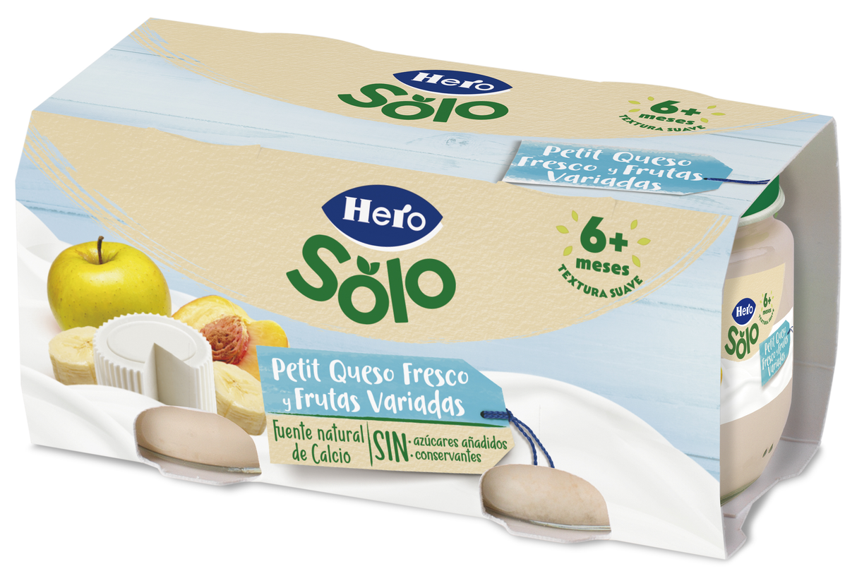 Tarrito Hero Solo petit queso fresco y frutas variadas