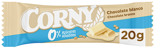 Barrita Corny sin azúcar añadido chocolate blanco