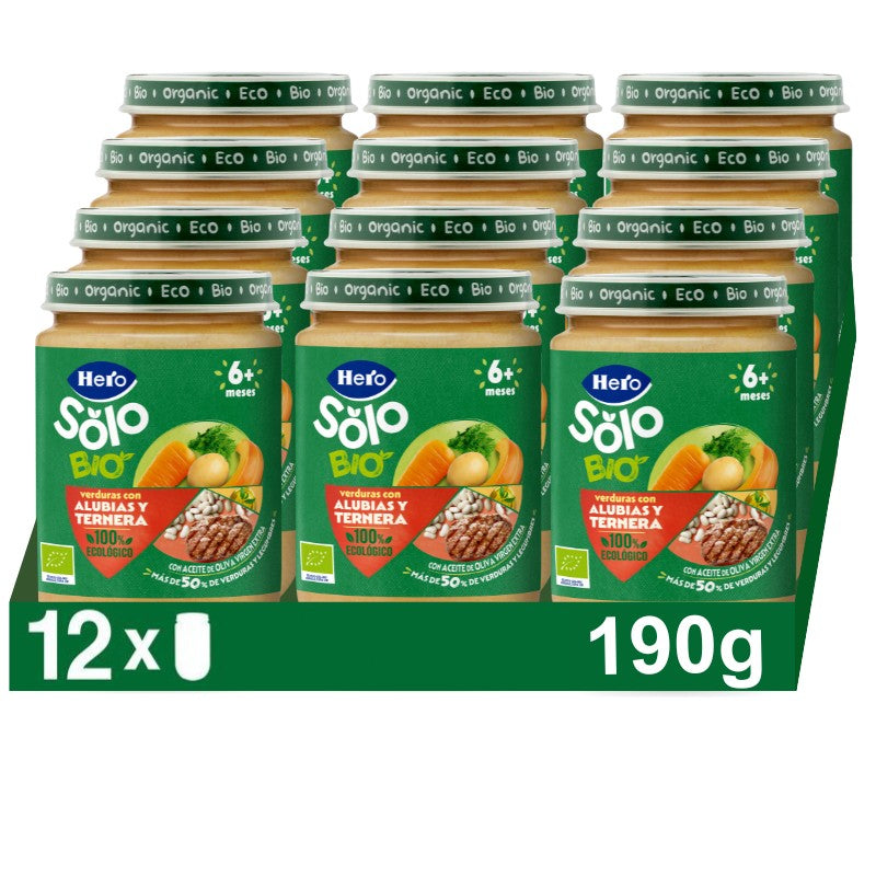 Boião Hero Solo Bio legumes com feijão e vitela