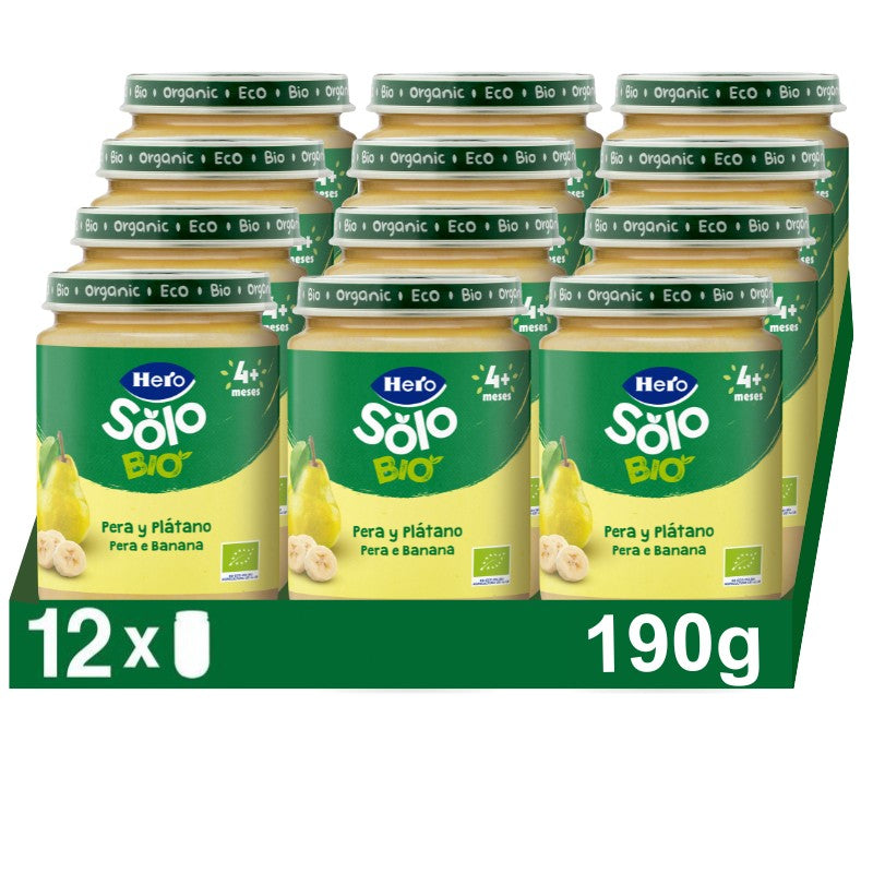 Tarrito Hero Solo Bio pera y plátano