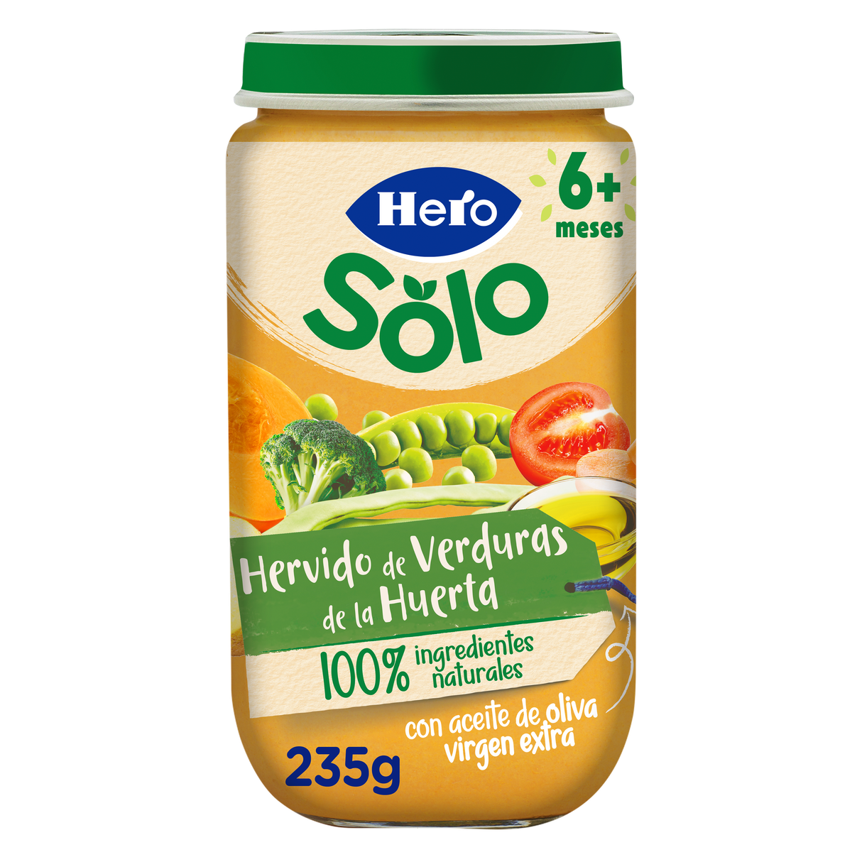 Hero Baby pote de legumes cozidos da horta