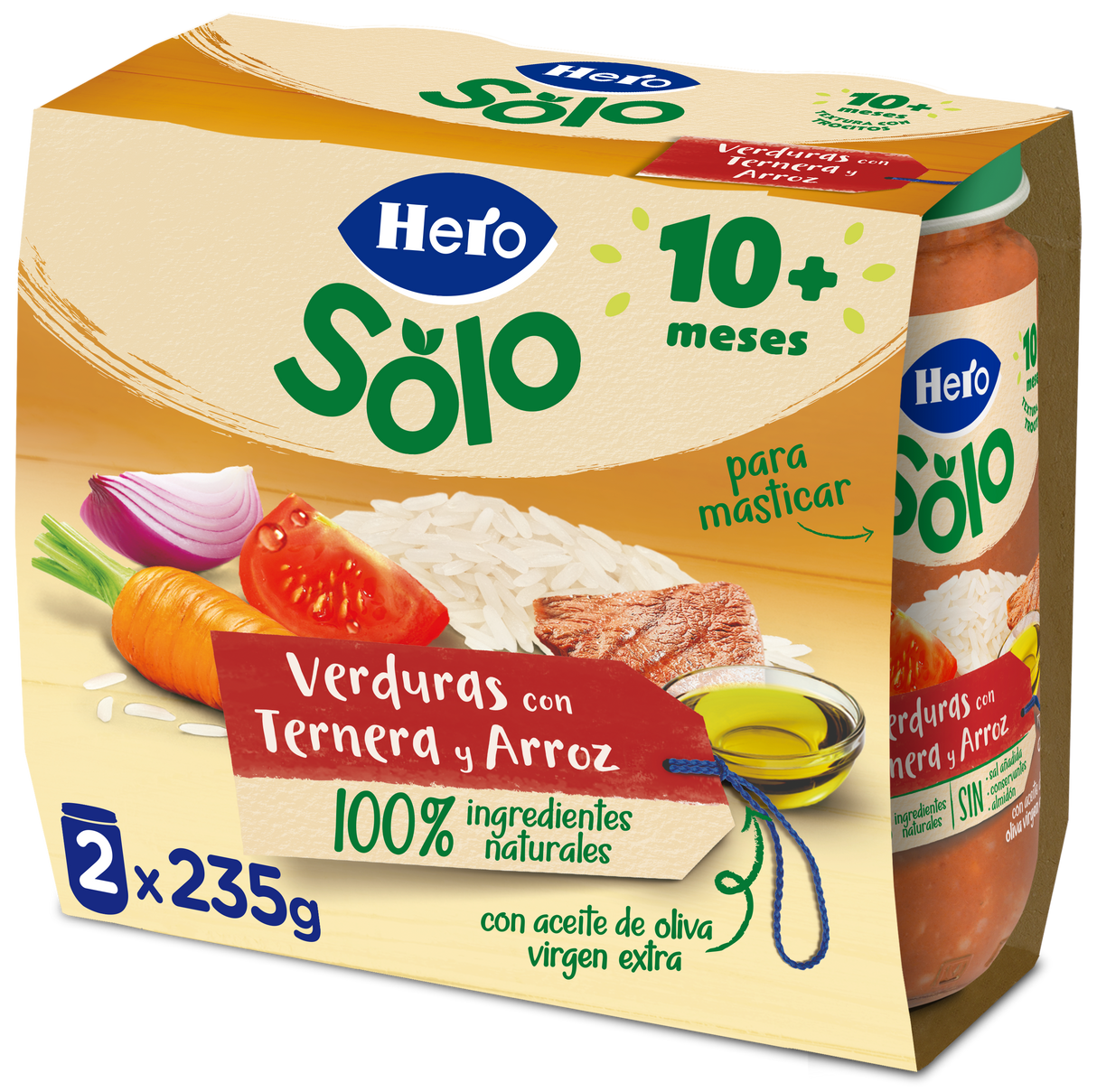 Pote de vegetais Hero Baby com carne e arroz