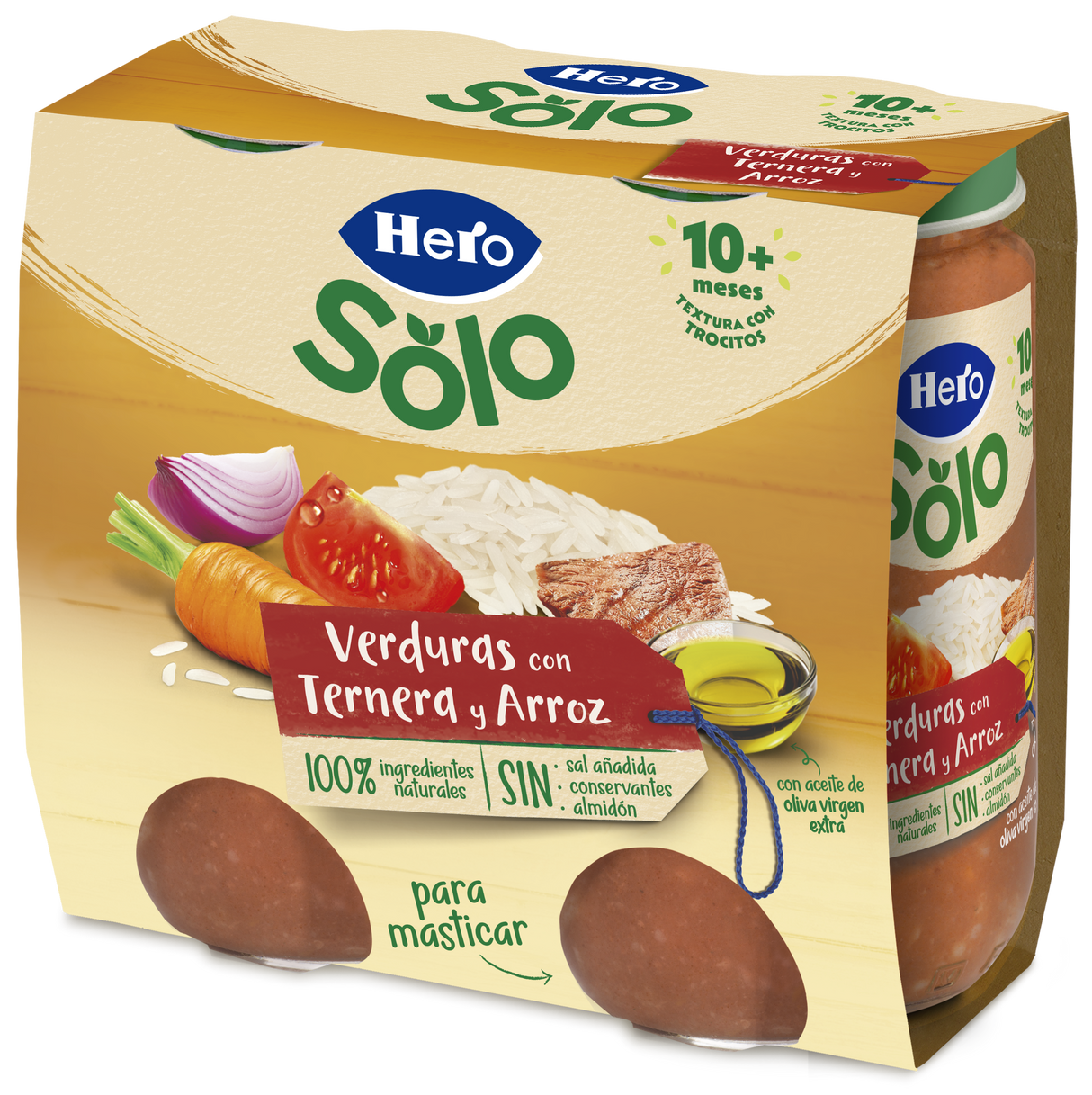 Pote de vegetais Hero Baby com carne e arroz