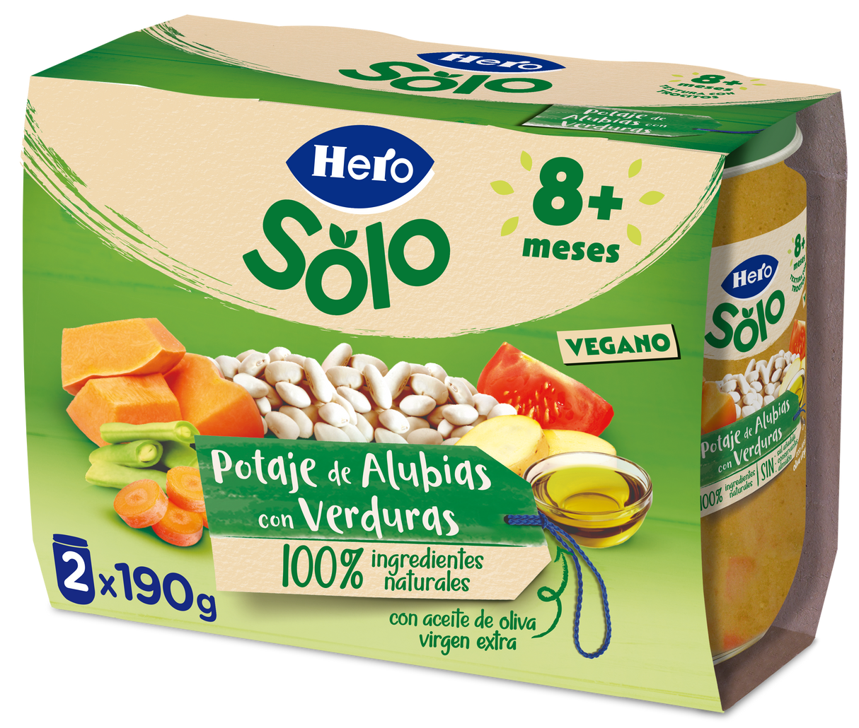 Tarrito Hero Solo potaje de alubias y verduritas