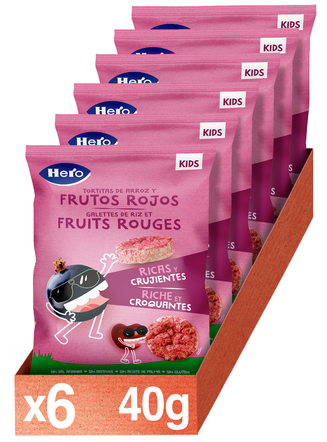 Snacks Hero Kids tortitas frutos rojos