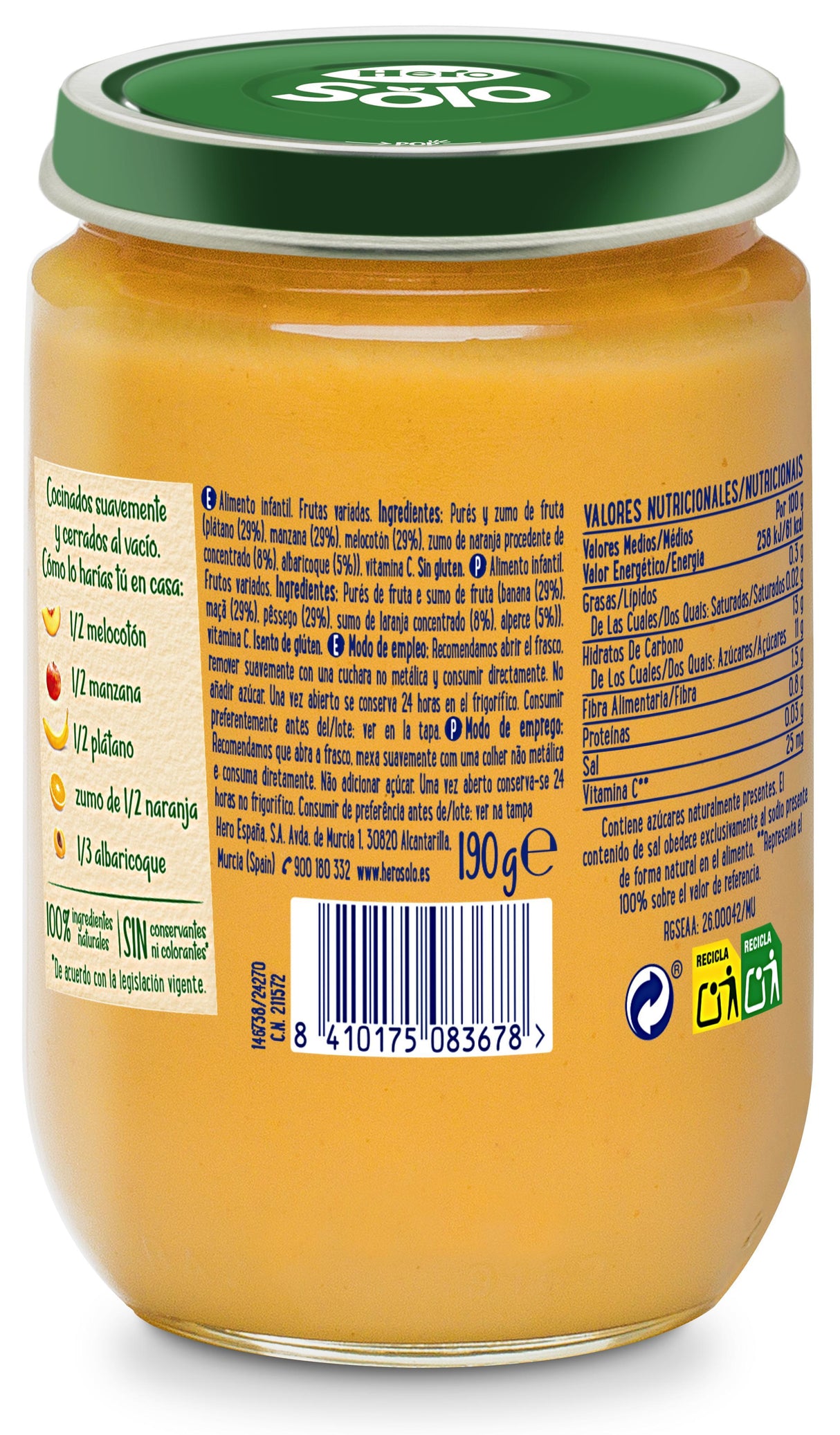 Tarrito Hero Solo frutas variadas