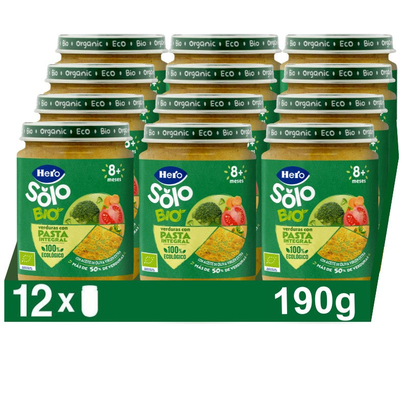 Tarrito Hero Solo Bio verduras con pasta integral