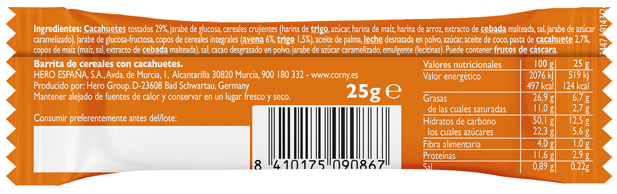 Barrita Corny cacahuete salado