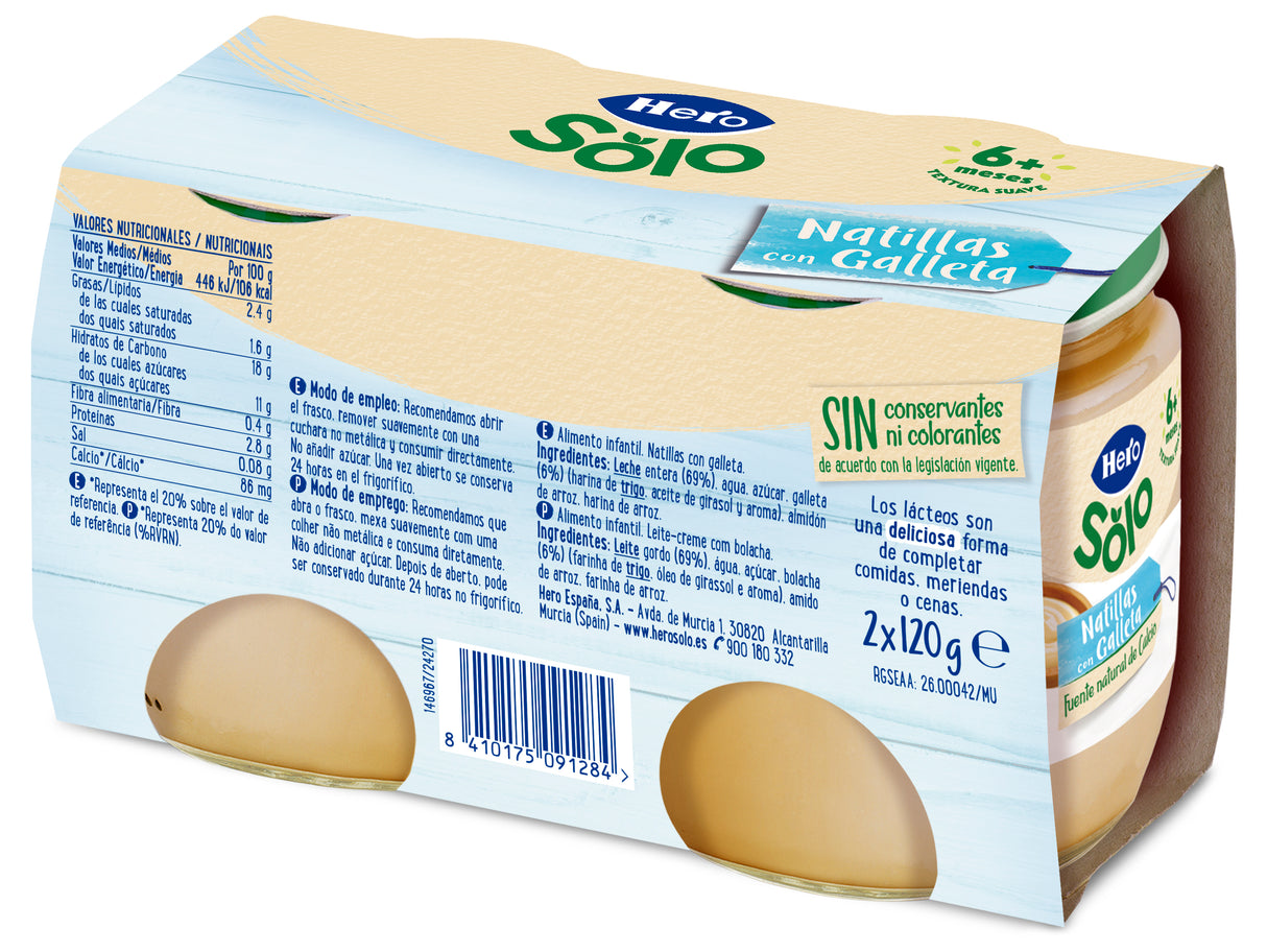 Natillas con Galleta