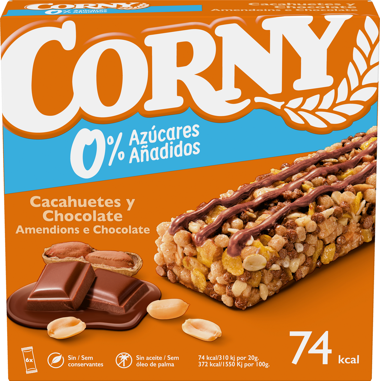 Barra de milho sem adição de açúcar de avelã