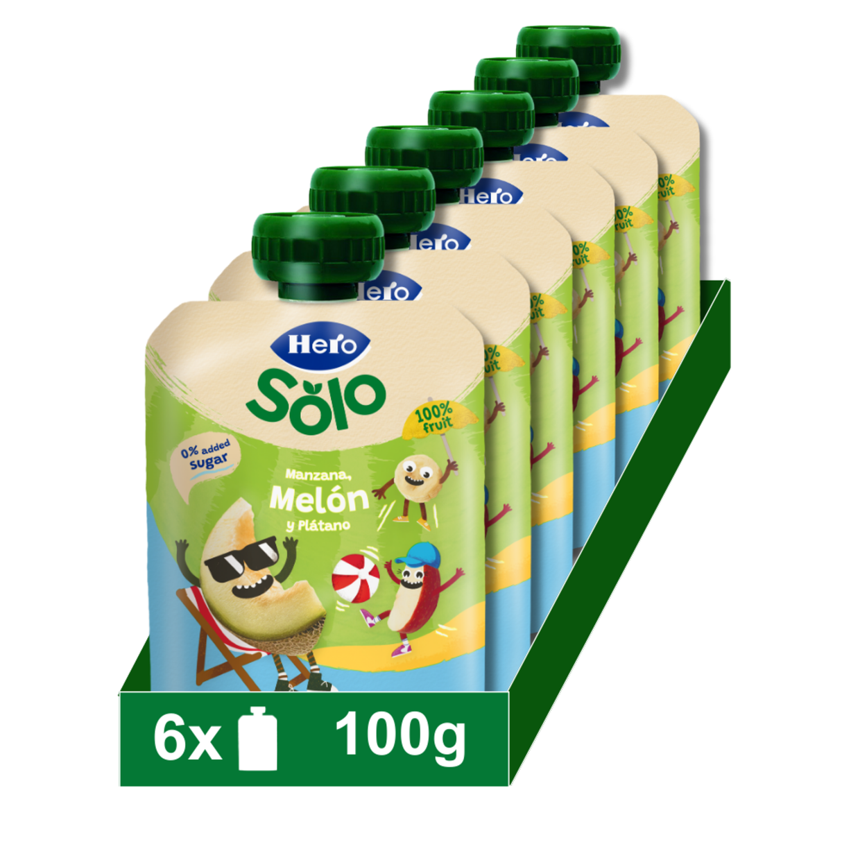 Bolsita Hero Solo Manzana Melón y Plátano