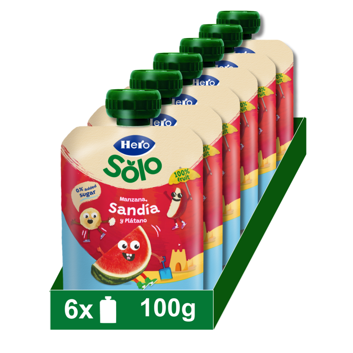 Bolsita Hero Solo Manzana Sandía y Plátano