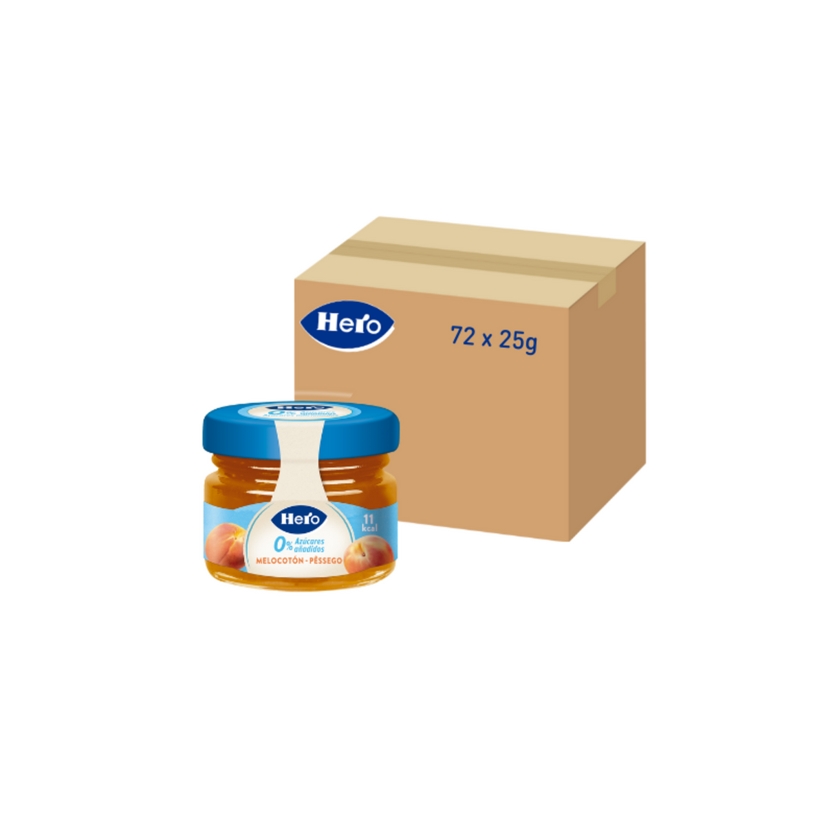 Pote de geléia de morango herói