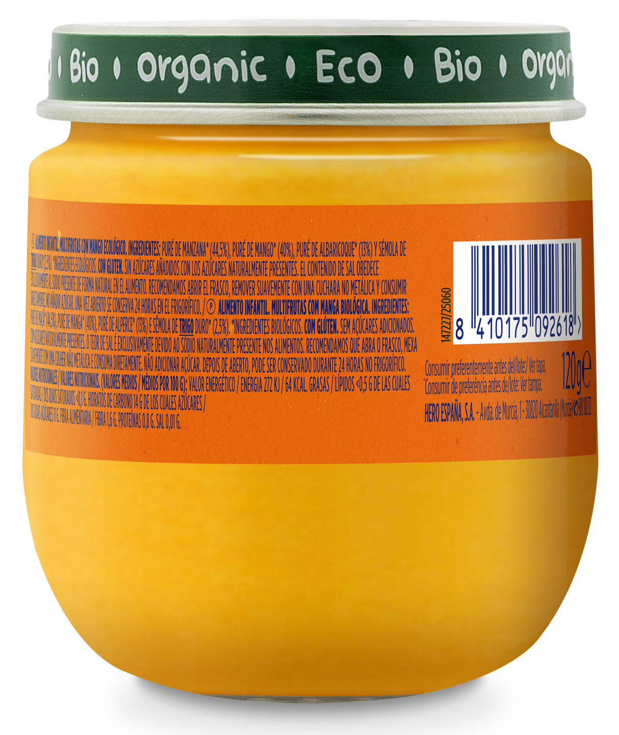 Tarrito Hero Solo Bio Multifrutas con Mango