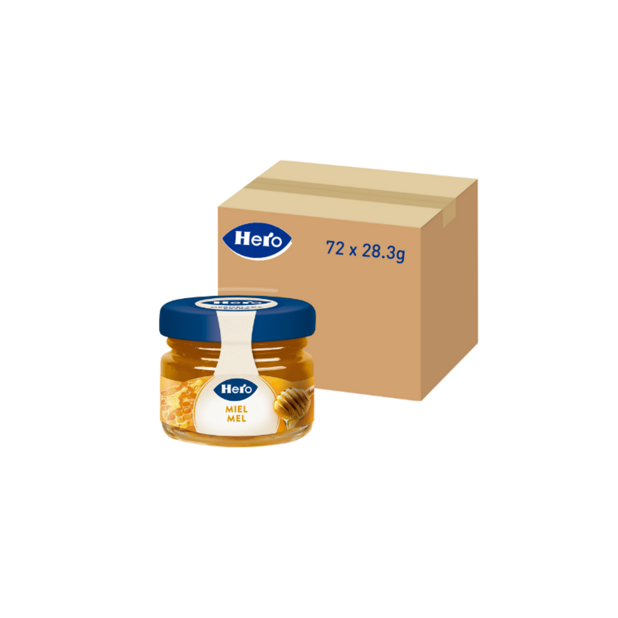 Pote de mel com geleia de herói