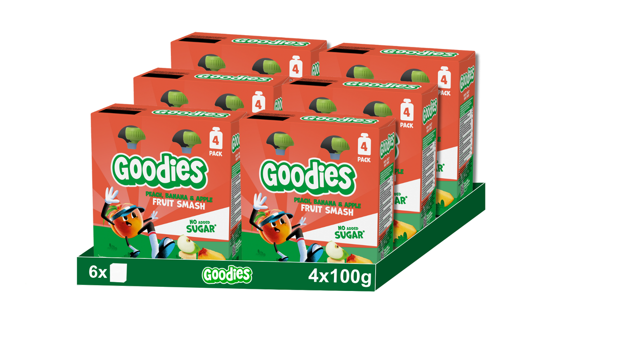 Bolsitas Goodies melocotón plátano y manzana