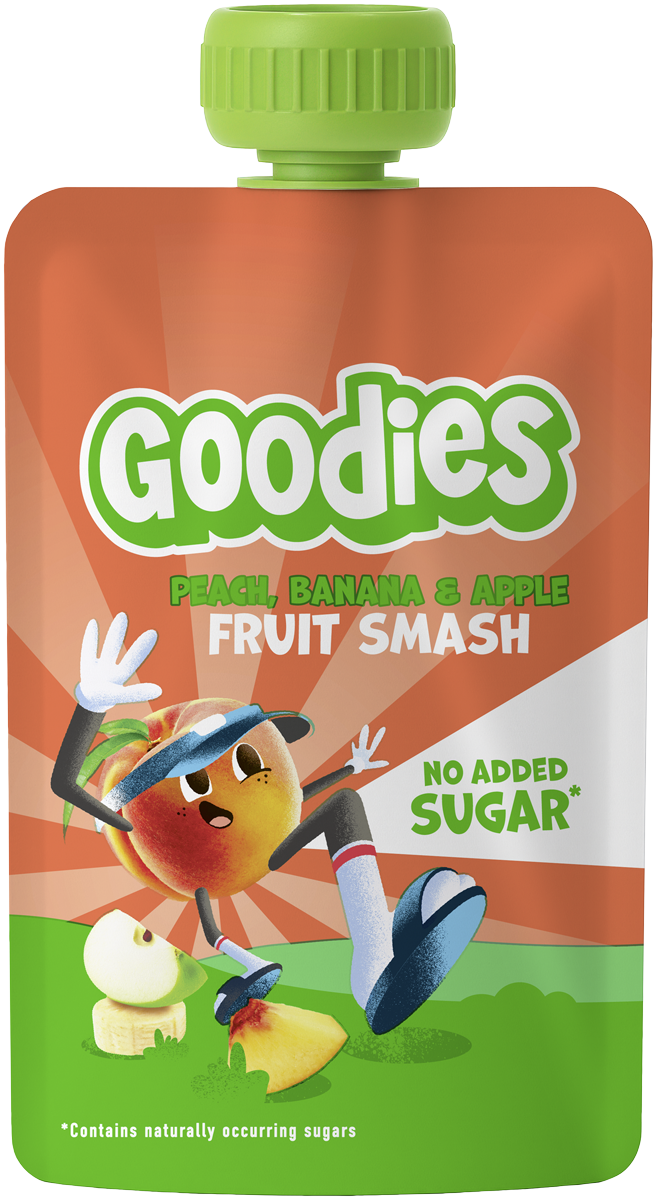 Bolsitas Goodies melocotón plátano y manzana