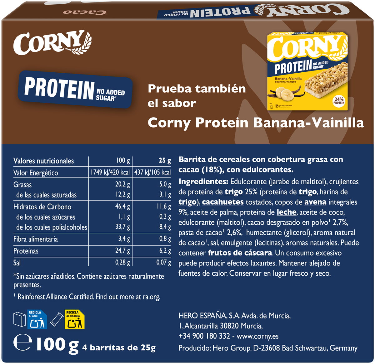 Barrita Corny Protein Cacao
