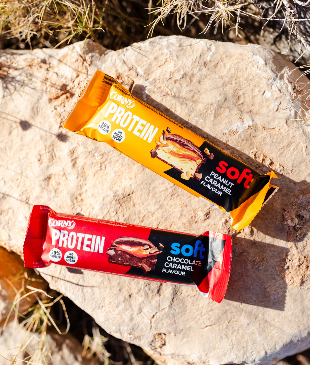 Barrita Corny Protein soft cacahuetes y caramelo