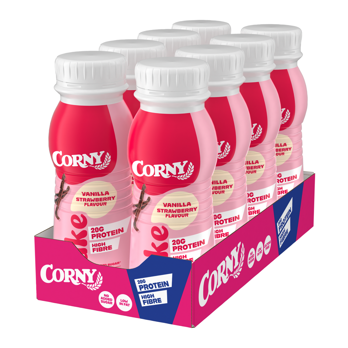 Batido de proteínas Corny fresa y vainilla