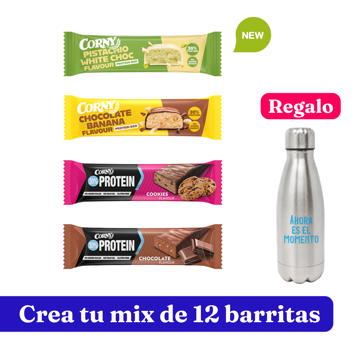 Pack personalizable 12 barritas Corny Protein