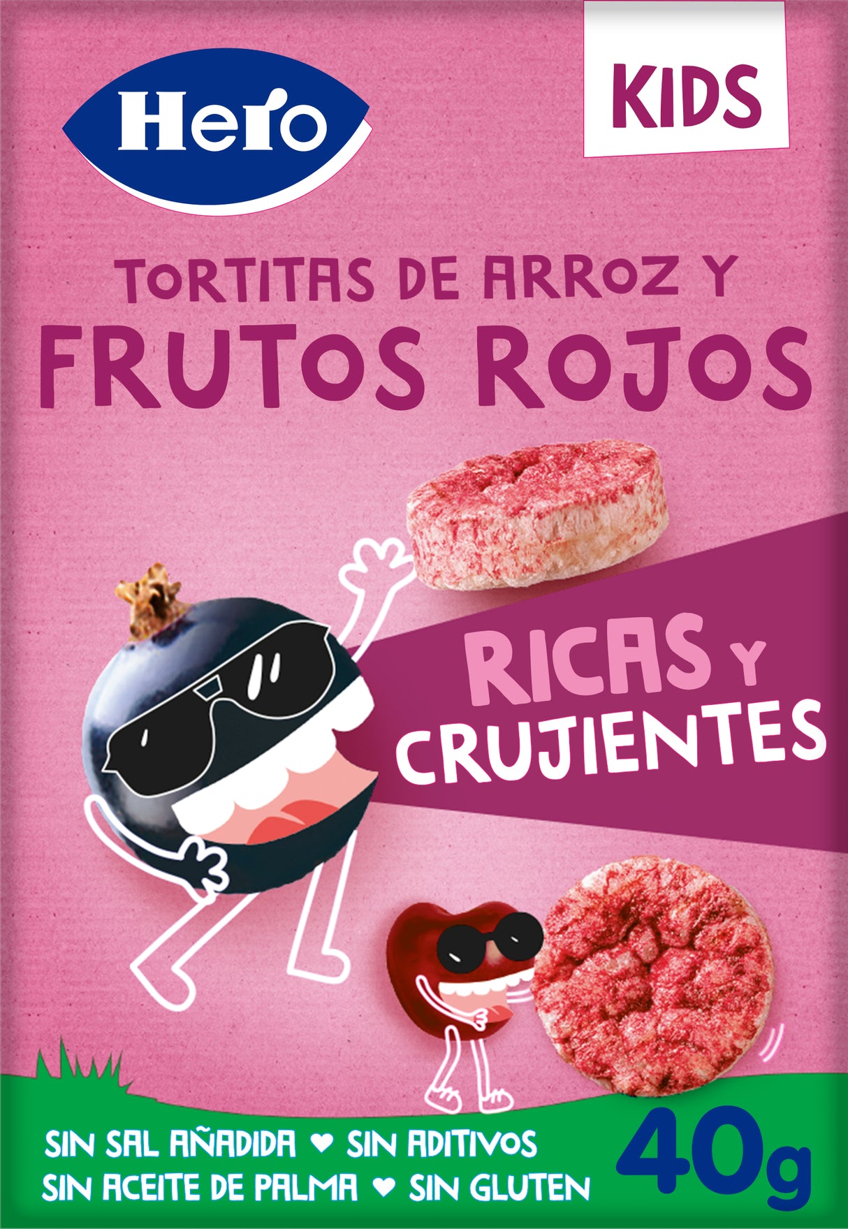 Snacks Hero Kids tortitas frutos rojos