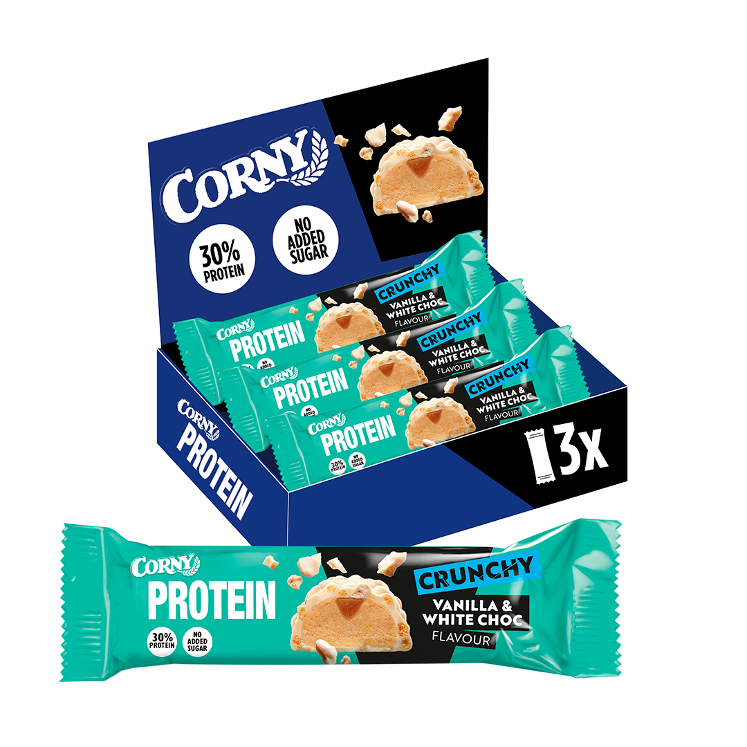 Barrita Corny Protein crunchy chocolate blanco y vainilla