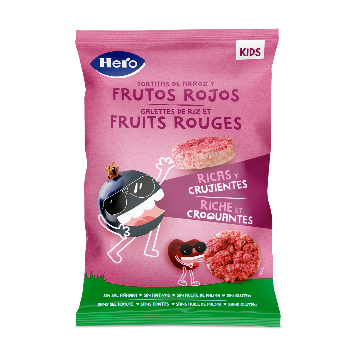 Snacks Hero Kids tortitas frutos rojos