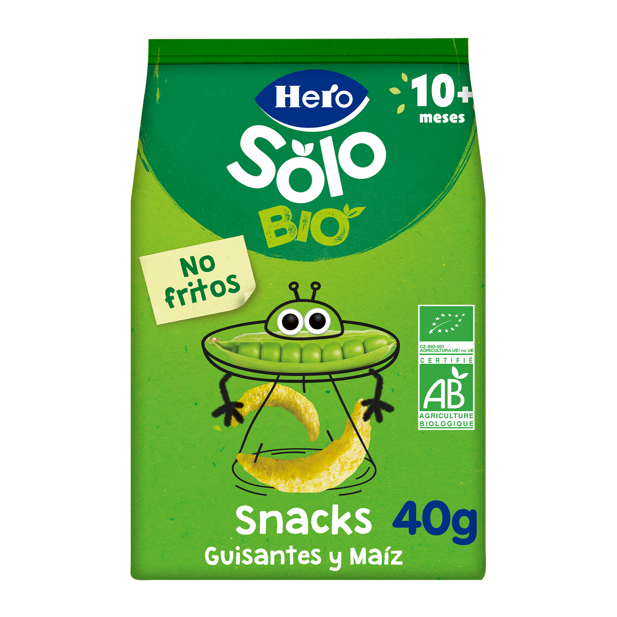 Snacks Hero Solo Bio guisantes y maíz